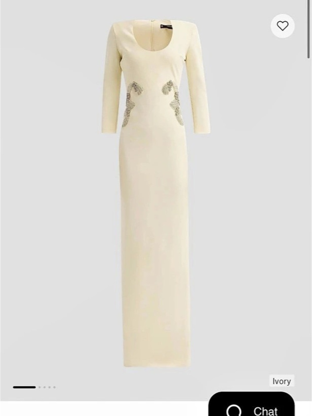 Chiara Boni Long Sleeve Embellished Maxi Dress